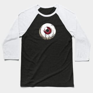 Evil Red Eye Illustration Baseball T-Shirt